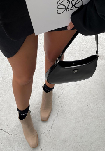 sachin and babi light blue dress 15 Ways to Wear Dresses With Boots This Fall main image 1